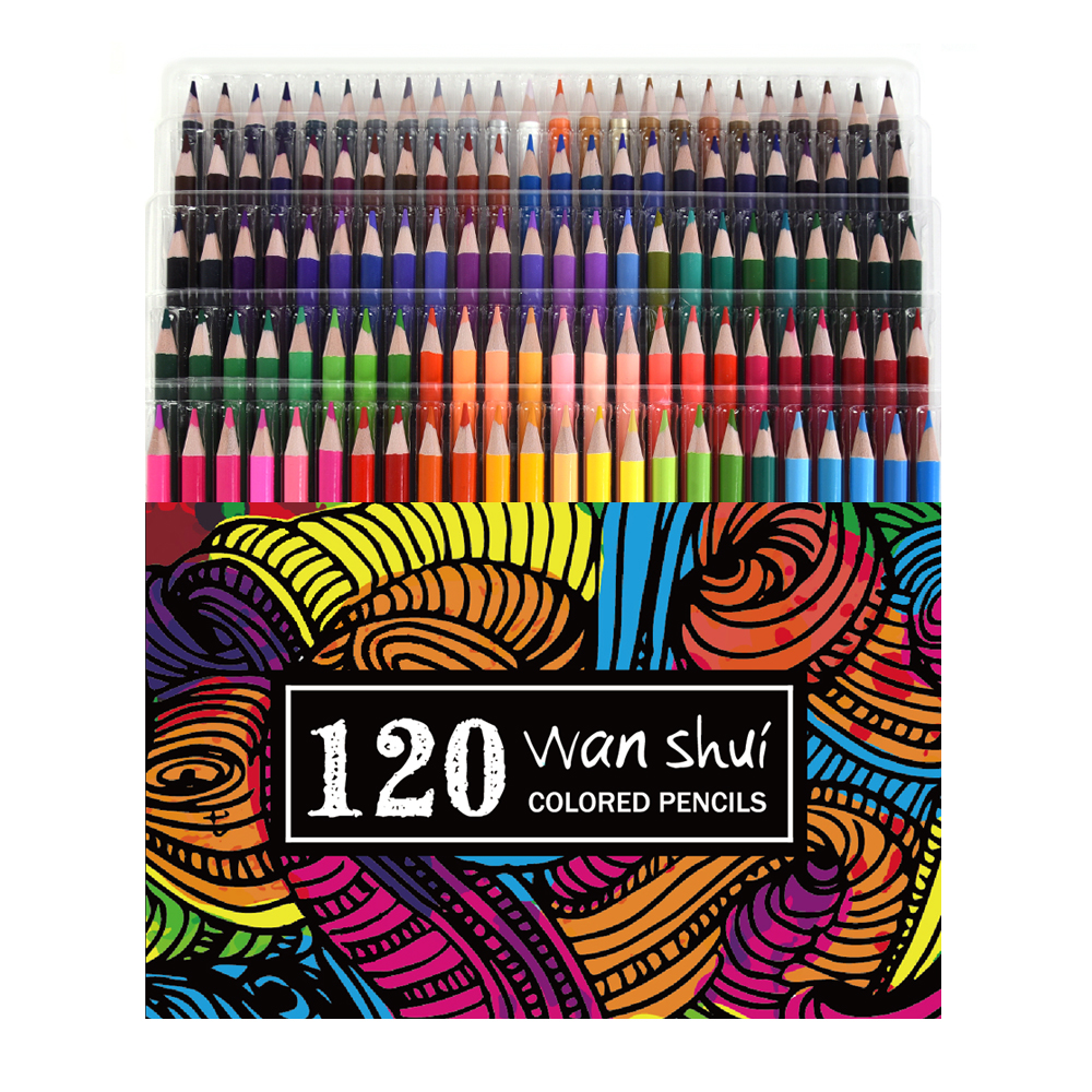 120 색연필-프리미엄 소프트 코어 120 독특한 색상 중복 없음 컬러 연필 세트, 성인 색칠 공부 아티스트 드로잉